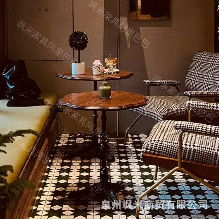 Bàn ghế Nhà Ban Công Gỗ Chắc Chắn Bàn Tròn Thời Trung Cổ Mỹ Sắt Bàn Tráng Miệng Vintage Đồ Nội Thất - Hình 3 Bàn ghế Nhà Ban Công Gỗ Chắc Chắn Bàn Tròn Thời Trung Cổ Mỹ Sắt Bàn Tráng Miệng Vintage Đồ Nội Thất - Hình 3