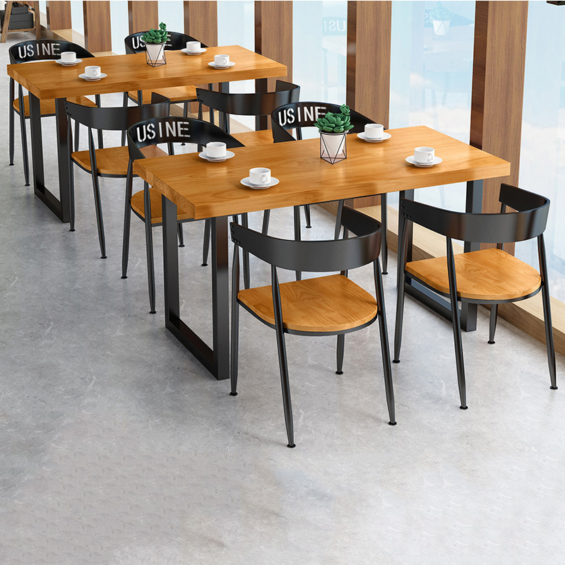 Bàn ghế Nhà hàng cafe Bàn ăn gỗ đặc Bàn ghế giải trí sắt rèn quán lẩu quán trà sữa quán ăn Bàn ghế - Hình 4 Bàn ghế Nhà hàng cafe Bàn ăn gỗ đặc Bàn ghế giải trí sắt rèn quán lẩu quán trà sữa quán ăn Bàn ghế - Hình 4