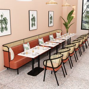 Bàn ghế Nhà hàng chủ đềNhà hàng TâyNhà hàng TâySofa mây đanQuán ănKhách sạnQuán sushiKafeCafeQuán trà sữaBàn ghế - Hình 2