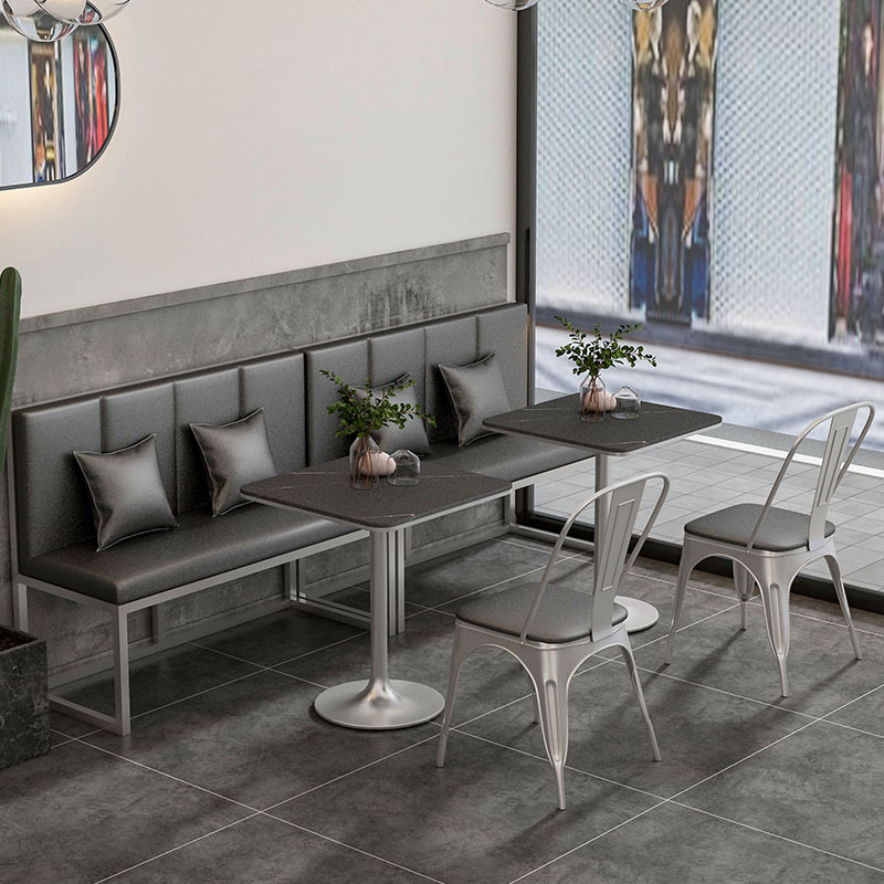 Bàn ghế Nhà hàng công nghiệp phương Tây giản dị ghế sofa bằng sắt rèn ghế đơn giản quán cà phê quầy bar ăn uống tấm đá hình chữ nhật Bàn ăn và ghế - Hình 4 Bàn ghế Nhà hàng công nghiệp phương Tây giản dị ghế sofa bằng sắt rèn ghế đơn giản quán cà phê quầy bar ăn uống tấm đá hình chữ nhật Bàn ăn và ghế - Hình 4