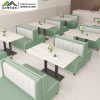 Bàn ghế Nhà hàng ghế sofa dựa vào tường quán cà phê ăn uống đơn giản nhà hàng ăn nhẹ món tráng miệng cửa hàng trà sữa Bàn ghế