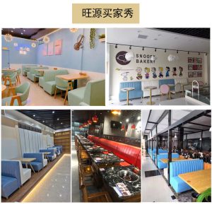 Bàn ghế Nhà hàng hiện đại ghế sofa Bàn ghế quán trà sữa ăn nhẹ cafe sofa ghế tươi món tráng miệng cửa hàng Bàn - Hình 4