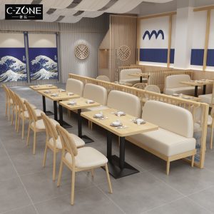 Bàn ghế Nhà hàng mì nhà hàng tường ghế sofa quán trà sữa quán cà phê nhà hàng sushi Nhật Bản Bàn ghế - Hình 2