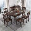 Bàn ghế Nhà hàng phong cách cổ điển kiểu Mỹ Bàn ăn và ghế bằng gỗ nguyên khối Bàn tròn lớn 10 người Bàn ăn kiểu phương Tây Bàn ăn hình chữ nhật