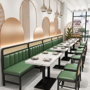Bàn ghế Nhà hàng quán trà sữa Bàn ghế dựa vào tường sắt rèn bài chủ đề ghế sofa Bàn ăn Bàn ghế cafe