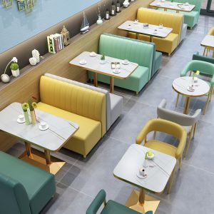 Bàn ghế Nhà Máy Bán Buôn Quán Trà Sữa Cafe Nhà Hàng Tây Bàn Lưới Món Tráng Miệng Đỏ Uống Bánh Snack Thanh Ghế Sofa - Hình 2