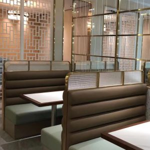 Bàn ghế Nhà máy cung cấp trực tiếp quán cà phê Bàn ghế sofa gian hàng da chủ đề nhà hàng Bàn ghế đồ nội thất ăn uống bán buôn - Hình 2