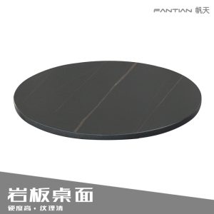 Bàn ghế Nhà máy trực tiếp cung cấp sắt sơn đen chân Bàn hình đặc biệt lưới sáng tạo bảng đá đỏ Bàn ăn Bàn ăn tròn hiện đại - Hình 2