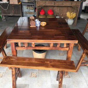 Bàn ghế Nhà sản xuất tóc trực tiếp Bàn bát tiên Ming và Qing Bàn ăn cổ mới của Trung Quốc và ghế nhà hàng khách sạn Bàn gỗ vuông kiểu cũ