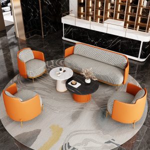 Bàn ghế Nhẹ nhàng sang trọng Bàn ghế quầy bar thẩm mỹ viện quán cà phê bán hàng văn phòng đàm phán Bàn ghế sofa Bàn tiếp tân kinh doanh Bàn đàm phán - Hình 3