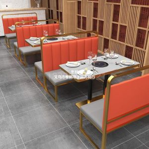 Bàn ghế nổi tiếng đơn giản kiểu Trung Quốc mới phục vụ quán cà phê quán trà sữa ghế sofa ghế nhà hàng thịt nướng quán lẩu Bàn ghế - Hình 3