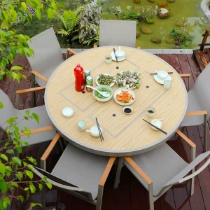 Bàn Ghế Nướng Ngoài Trời Sân Vườn Giải Trí Bắc Âu Bếp Nướng Điện Không Khói Ngoài Trời Sân Than Gia Đình Bếp Nướng Thịt - Hình 2