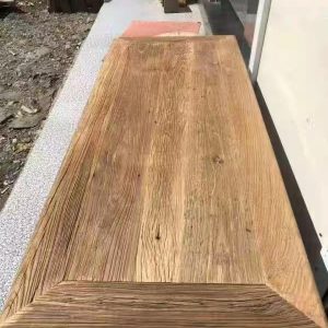 Bàn ghế Old Elm Eight Immortals Bàn ăn Bàn cà phê khuếch tán Bàn ghế Hoa văn phong hóa Bàn vuông Bàn trà gỗ nguyên khối Khách sạn Homestay Bàn cửa bảng - Hình 4