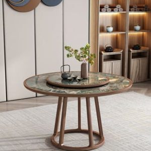 Bàn ghế phòng ăn, mặt bàn vân đá sang trọng. - Hình 3