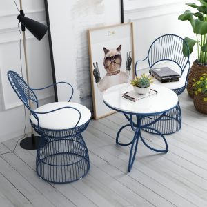 Bàn ghế Phong cách Bắc Âu Bàn ăn bằng đá cẩm thạch và ghế quán trà sữa đơn giản quán cà phê Bàn tròn Bàn giải trí ngoài trời Bàn đàm phán - Hình 3