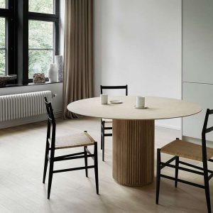Bàn ghế Phong Cách Bắc Âu Bàn Ăn Gỗ Chắc Chắn Thiết Kế Bàn Đèn Nhà Hàng Sang Trọng Hình Tròn phòng nhỏ Bàn Ăn Sáng Tạo - Hình 2