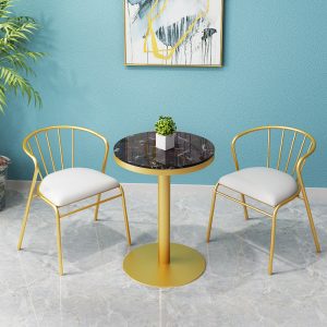 Bàn ghế Phong cách Bắc Âu bộ phận bán hàng phòng tiếp tân một Bàn và bốn ghế quán trà sữa quán cà phê cửa hàng tráng miệng câu lạc bộ khách sạn ghế tiếp tân - Hình 2