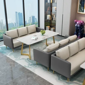 Bàn ghế phong cách Bắc Âu khu vực giải trí nghỉ ngơi nhà hàng trà sàn ghế sofa cafe - Hình 2