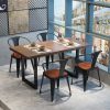 Bàn ghế Phong cách công nghiệp Bàn ăn gỗ nguyên khối Bàn ăn nhà hàng phong cách cổ điển Mỹ Bàn ăn quán cà phê sáng tạo nhà hàng lẩu Bàn ăn và ghế