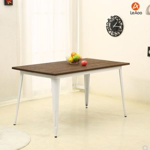 Bàn ghế Phong cách công nghiệp bề mặt gỗ chắc chắn Bàn dài Bàn ăn gia đình Bàn làm việc Bàn làm việc đơn giản và thiết thực Bàn sắt rèn Bắc Âu Bàn gác xép - Hình 3