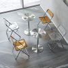 Bàn ghế Phong cách công nghiệp lưới đỏ quán trà sữa quán cà phê Bàn tròn inox đơn giản ngoài trời Bàn ăn kim loại sắt rèn