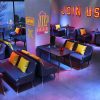 Bàn ghế Phong cách công nghiệp quán bar chủ đề quán bar nhà hàng ghế sofa ăn lẩu thịt nướng cà phê quán trà sữa Bàn ghế