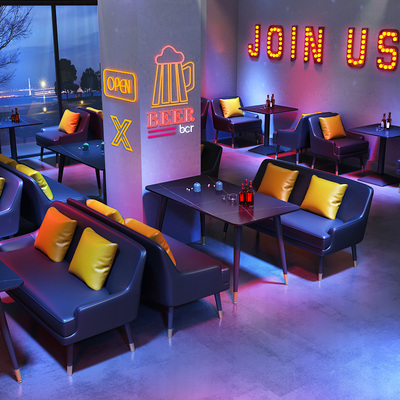 Bàn ghế Phong cách công nghiệp quán bar chủ đề quán bar nhà hàng ghế sofa ăn lẩu thịt nướng cà phê quán trà sữa Bàn ghế Bàn ghế Phong cách công nghiệp quán bar chủ đề quán bar nhà hàng ghế sofa ăn lẩu thịt nướng cà phê quán trà sữa Bàn ghế