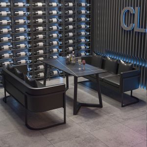 Bàn ghế Phong cách công nghiệp quán trà sữa quán cà phê Bàn ghế đàm phán khu vực nghỉ ngơi quầy bar trong suốt nhà hàng quầy bar giải trí ghế sofa - Hình 2
