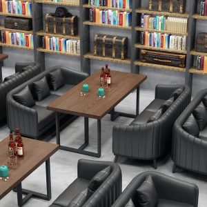 Bàn ghế Phong cách công nghiệp quầy bar thanh rõ ghế sofa nhà hàng ca nhạc cafe nướng lẩu quán trà sữa Bàn ghế - Hình 2