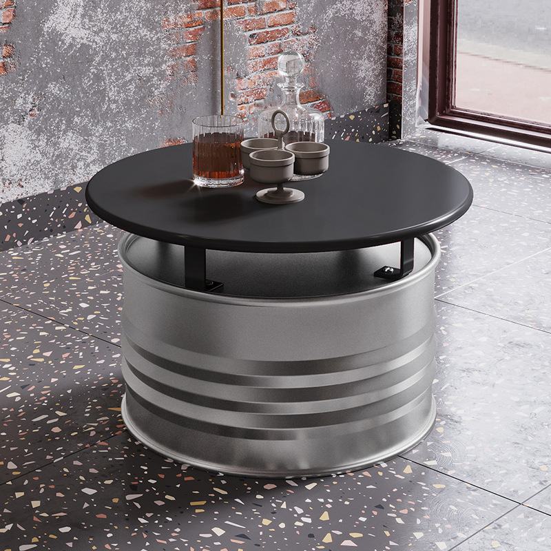 Bàn ghế Phong cách công nghiệp sáng tạo ghế sofa quầy bar quán cà phê quán trà sữa khu vực nghỉ ngơi ghế Bàn cà phê Bàn ghế thùng dầu - Hình 3 Bàn ghế Phong cách công nghiệp sáng tạo ghế sofa quầy bar quán cà phê quán trà sữa khu vực nghỉ ngơi ghế Bàn cà phê Bàn ghế thùng dầu - Hình 3