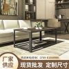 Bàn ghế Phong cách hiện đại Quán trà sữa bằng sắt rèn Bàn cà phê quầy bar gỗ óc chó màu đen Bàn ăn Âu Mỹ