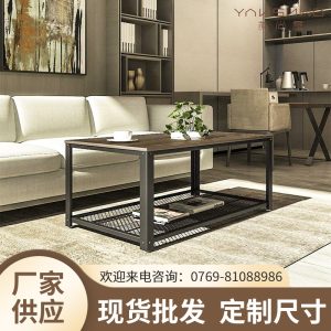 Bàn ghế Phong cách hiện đại Quán trà sữa bằng sắt rèn Bàn cà phê quầy bar gỗ óc chó màu đen Bàn ăn Âu Mỹ