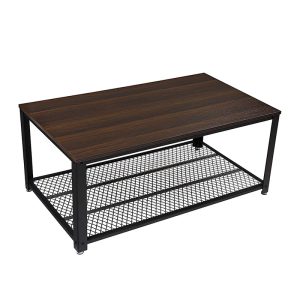 Bàn ghế Phong cách hiện đại Quán trà sữa bằng sắt rèn Bàn cà phê quầy bar gỗ óc chó màu đen Bàn ăn Âu Mỹ - Hình 4