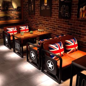 Bàn ghế Phong cách Mỹ thanh Bàn ăn và ghế thanh cafe ghế sofa thương mại nhà hàng Bàn ăn và ghế - Hình 3