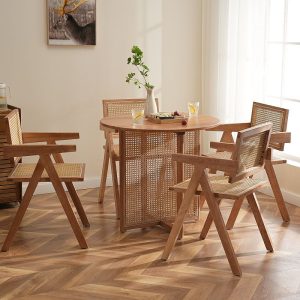 Bàn ghế Phong cách Nhật Bản gỗ rắn Bàn tròn nhà hàng phòng ngủ tròn quán cà phê giải trí và giải trí Yangtai Bàn nhà hàng Nhật Bản - Hình 4
