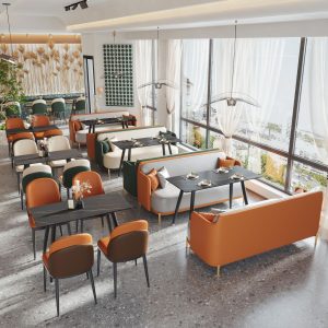 Bàn ghế Quán ăn Cafe Trà sữa Quán tráng miệng Bàn ghế Sofa thời trang Phòng kinh doanh Công ty Bàn ghế tiếp khách đơn - Hình 3