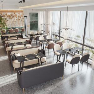 Bàn ghế Quán ăn Cafe Trà sữa Quán tráng miệng Bàn ghế Sofa thời trang Phòng kinh doanh Công ty Bàn ghế tiếp khách đơn - Hình 4