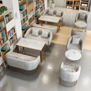Bàn ghế Quán cà phê Bắc Âu Khu vực nghỉ ngơi tiếp tân Chỗ ngồi Sofa Món tráng miệng Cửa hàng trà sữa Phòng kinh doanh Đàm phán Bàn ghế - Hình 3