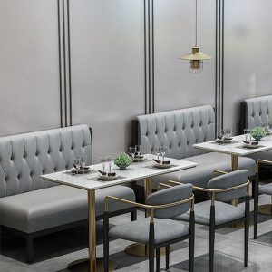 Bàn ghế Quán cà phê bắc âu quán trà sữa Bàn ghế ghế sofa quầy bar dựa vào tường nhà hàng phương tây nội thất phòng ăn - Hình 2