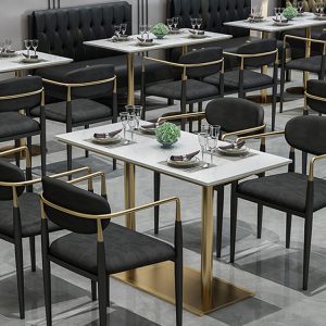 Bàn ghế Quán cà phê bắc âu quán trà sữa Bàn ghế ghế sofa quầy bar dựa vào tường nhà hàng phương tây nội thất phòng ăn - Hình 3