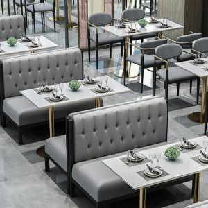 Bàn ghế Quán cà phê bắc âu quán trà sữa Bàn ghế ghế sofa quầy bar dựa vào tường nhà hàng phương tây nội thất phòng ăn