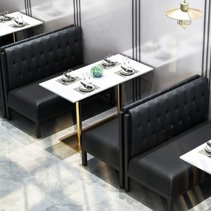 Bàn ghế Quán cà phê bắc âu quán trà sữa Bàn ghế ghế sofa quầy bar dựa vào tường nhà hàng phương tây nội thất phòng ăn - Hình 4