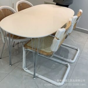 Bàn ghế quán cà phê Bàn ăn bằng đá cẩm thạch món tráng miệng quán trà sữa giải trí Bàn tiếp tân đàm phán Bàn ghế sắt rèn - Hình 2