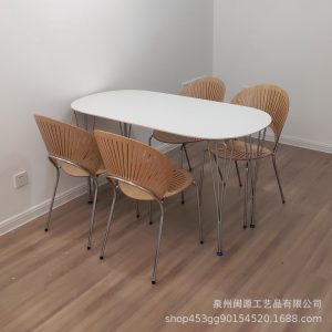 Bàn ghế quán cà phê Bàn ăn bằng đá cẩm thạch món tráng miệng quán trà sữa giải trí Bàn tiếp tân đàm phán Bàn ghế sắt rèn - Hình 3