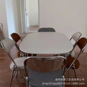 Bàn ghế quán cà phê Bàn ăn bằng đá cẩm thạch món tráng miệng quán trà sữa giải trí Bàn tiếp tân đàm phán Bàn ghế sắt rèn - Hình 4