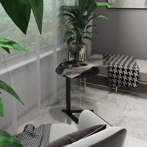 Bàn ghế Quán cà phê Bàn tròn quán trà sữa quán cà phê đàm phán thương mại gấp sofa bên Bàn cà phê sắt Bàn tròn nhỏ - Hình 3