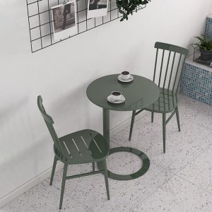 Bàn ghế Quán cà phê Bàn tròn quán trà sữa quán cà phê đàm phán thương mại gấp sofa bên Bàn cà phê sắt Bàn tròn nhỏ