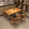 Bàn ghế Quán cà phê hiện đại hoàn chỉnh Bộ bàn ăn và ghế quán thịt nướng Bàn ăn hình chữ nhật nhà hàng quán trà sữa Bàn ăn và ghế