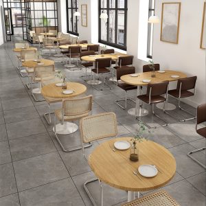Bàn ghế Quán cà phê phong cách cổ điển Bàn ghế thiết kế đơn giản quán trà sữa nhà hàng tây ghế sắt rèn mây