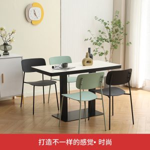 Bàn ghế Quán cà phê quán trà sữa Bàn ăn nhanh Bàn ghế nhà hàng quán ăn nhẹ trường học nhân viên căng tin Bàn ăn nhanh sắt rèn